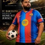 Premium Barcelona New Home Kit  Jersey|| Size M to 5XL