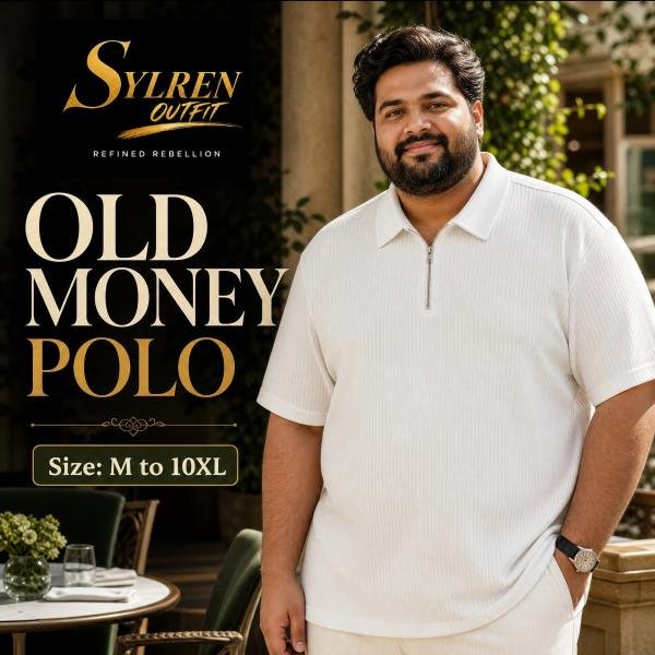 Plus-size Old Money Zipper-Polo