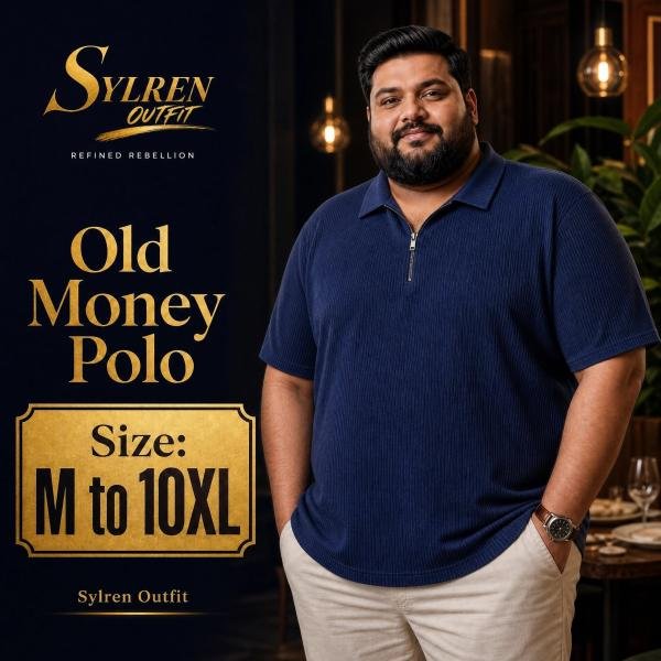 Plus-size Old Money Zipper-Polo